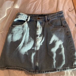 forever 21 blue jean skirt